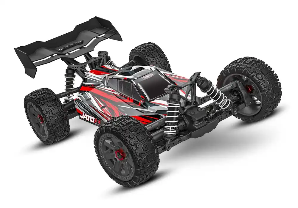 Traxxas Jato 4X4 BL-2S brushless buggy - Rood Tijdelijk incl. GRATIS 2S 3000mah accu en USB-C lader) Koop Vandaag