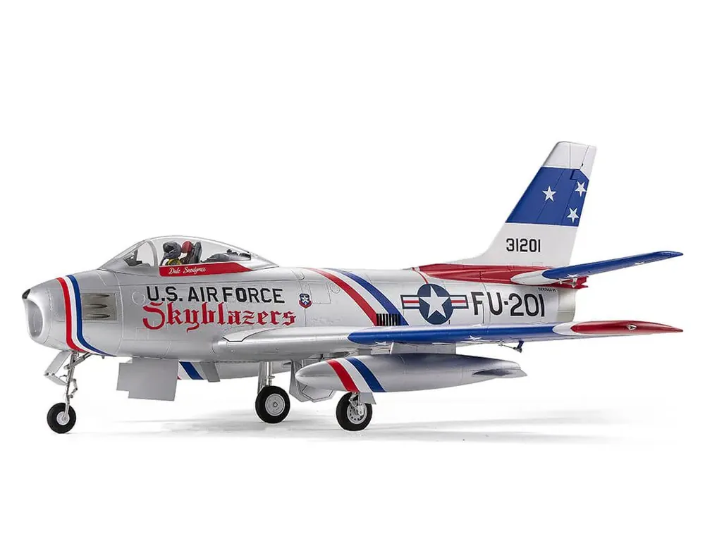 Populair FMS F-86 Skyblazer 80mm electro vliegtuig PNP - Blauw