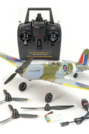 Volantex Spitfire 400mm vliegtuig RTF - V2 - Blauw Voordeelprijs
