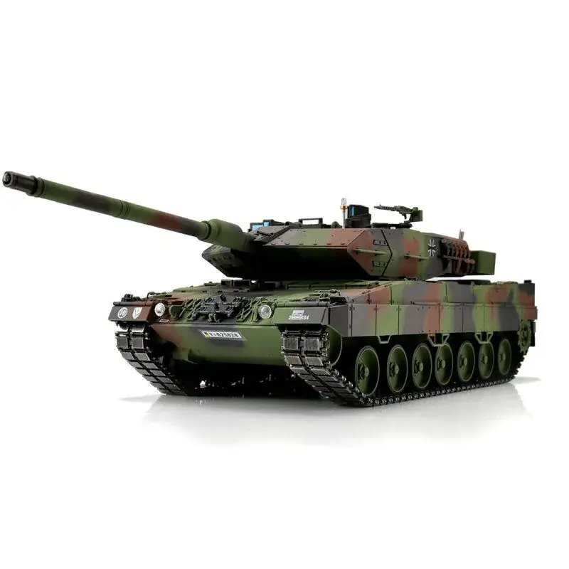 Exclusieve Aanbieding Torro Pro-Edition RC Tank 1/16 Leopard 2A6 Nato IR + Rook in luxe houten krat