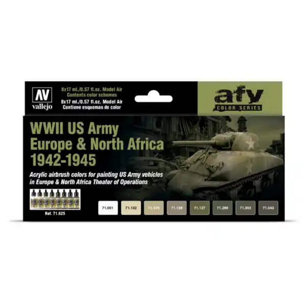 WWII US Army Europe & North America Set Vallejo 71625 Dagaanbieding