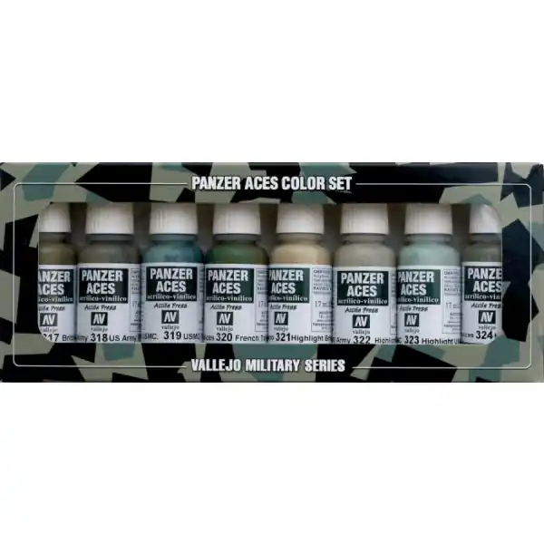 Weekendaanbieding Panzer Aces Set 3, Allied Tank Crew Uniforms, 8 kleuren - Vallejo 70126 Vallejo 70126