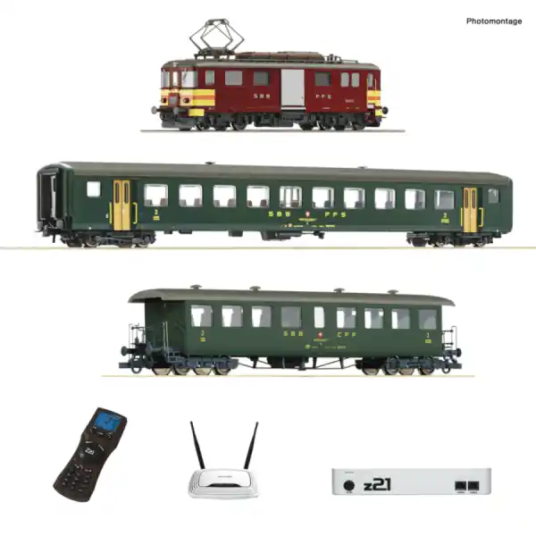 Roco 51339 H0 SBB z21 digital Set E-Loc Bagagewagen en Twee Rijtuigen Beperkt Aanbod
