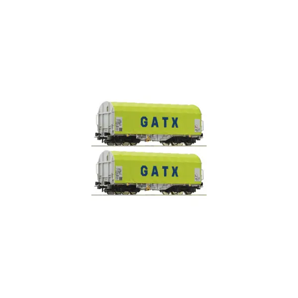 Koopje Roco 76055 H0 Set Huifwagens "GATX" type Shimmns, 2-delig
