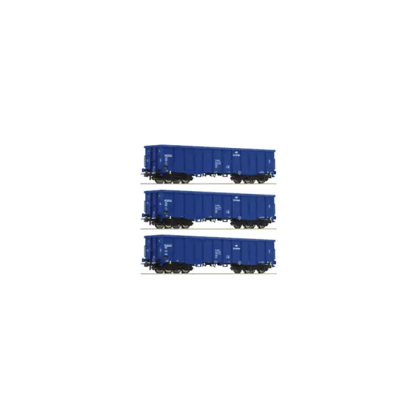Roco 76128 H0 PKP Set Open Goederenwagens type Eaos, 3-delig Koop Online