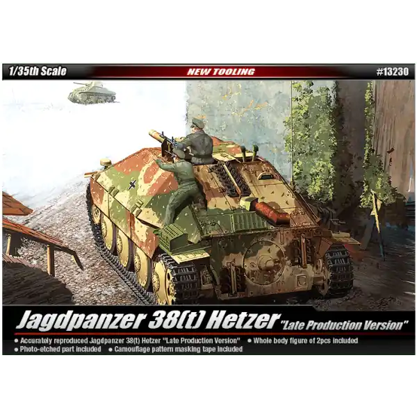 1/35 German Jagdpanzer 38(t) Hetzer 2in1 late/last Academy 13230 Finale Uitverkoop