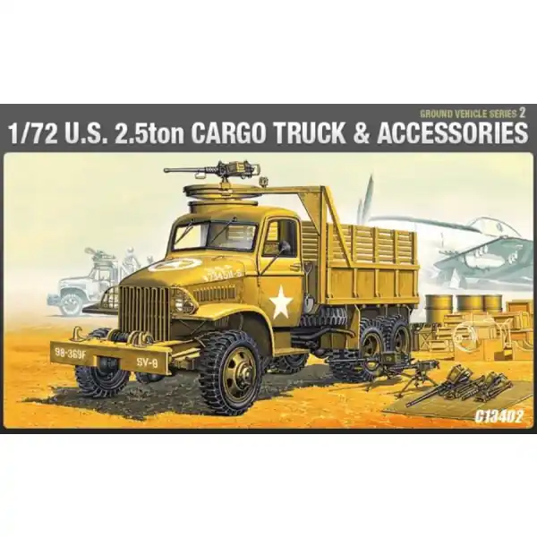 Goedkoop 1/72 US 2.5T Cargo Truck & Accessories Academy 13402