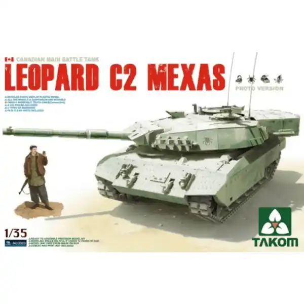 Hoge Kwaliteit 1/35 Canadian MBT Leopard C2 MEXAS Takom 2003