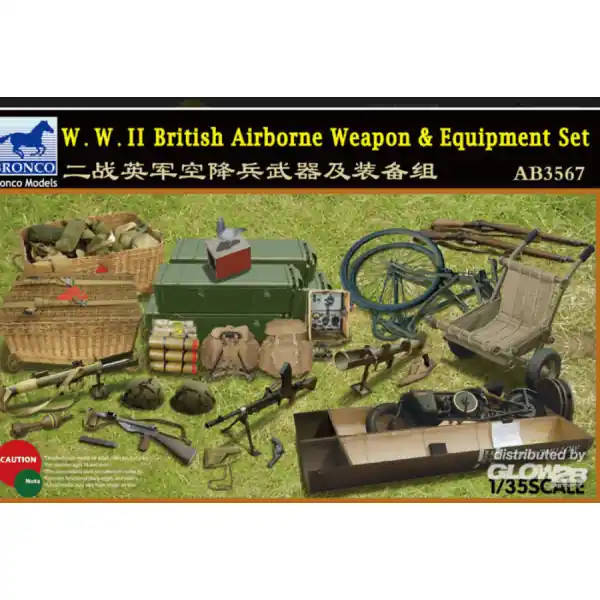 1/35 WWII British Airborne Weapon & Equipment Bronco Models 3567 Tijdelijk Beschikbaar