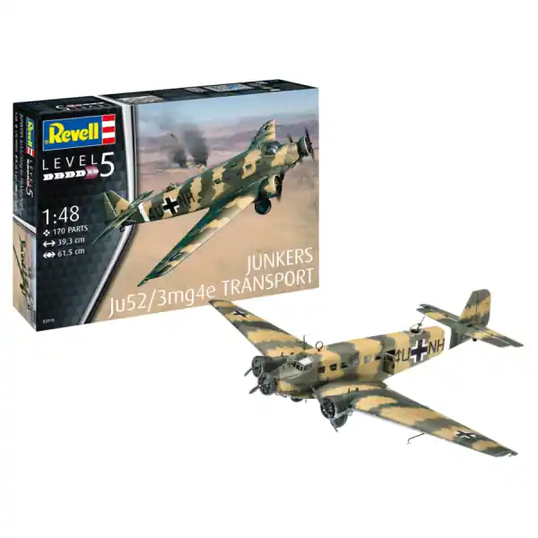 Gereduceerde Prijs 1/48 Junkers Ju52/3mg4e Transport Revell 03918