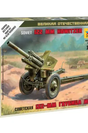 Laatste Versie 1/72 Soviet 122mm Howitzer M-30, snap fit "Art of Tactic" Zvezda 6122