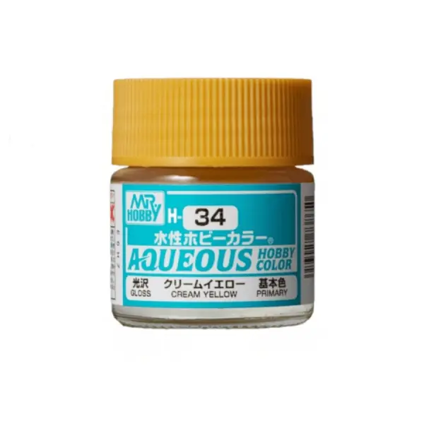 Must-Have Aqueous Cream Yellow Gloss 10ml (P) Mr. Hobby H034