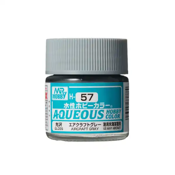 Direct Verzonden Aqueous Aircraft Grey Gloss 10ml (A/US) Mr. Hobby H057