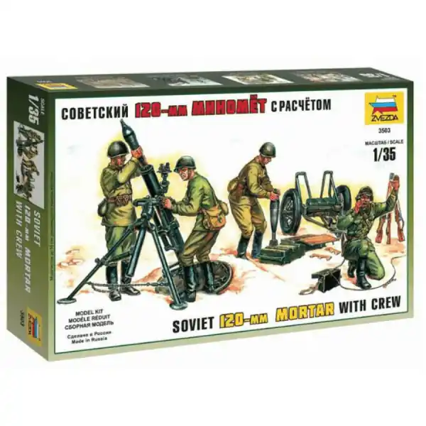 1/35 Soviet 120 mm Mortar with Crew Zvezda 3503 Alleen Vandaag