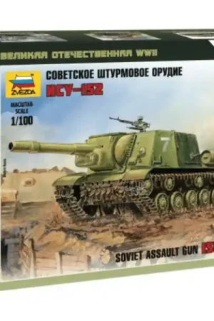 1/100 Soviet ISU-152 Assault Gun, snap fit "Art of Tactic" Zvezda 6207 Betaalbaar