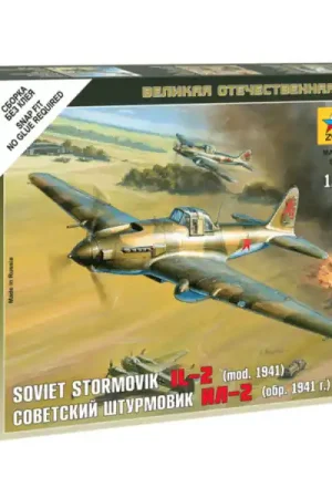 1/144 Soviet Stormovik Ilyushin "IL-2" (1941), snap fit "Art of Tactic" Zvezda 6125 Speciale Aanbieding