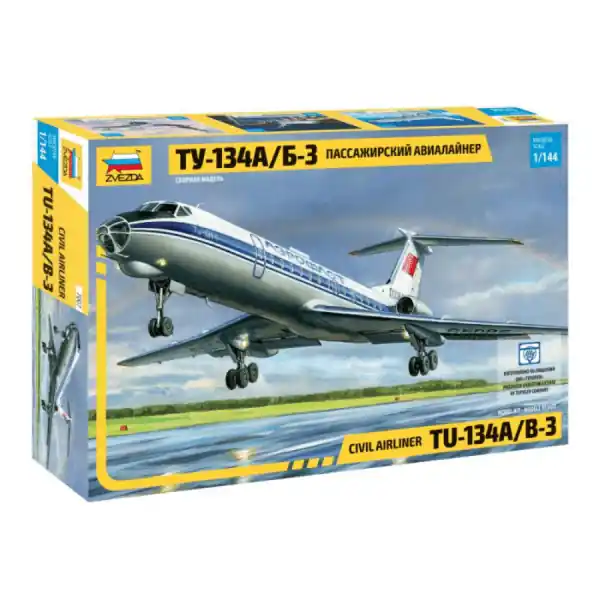 Shop Nu 1/144 Tupolev Tu-134A/B-3 Cvil Airliner Zvezda 7007