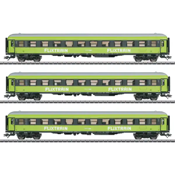 Bestseller Marklin 42955 H0 MHI Set Personenwagens "FlixTrain" 2e Klas, 3-delig - Passend bij art.36186