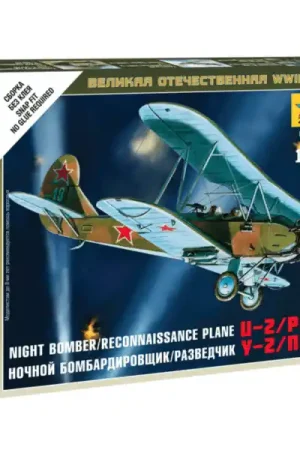 1/144 Soviet Night Bomber U-2 / Reconnaissance Plane PO-2, snap fit "Art of Tactic" Zvezda 6150 Direct Verzonden