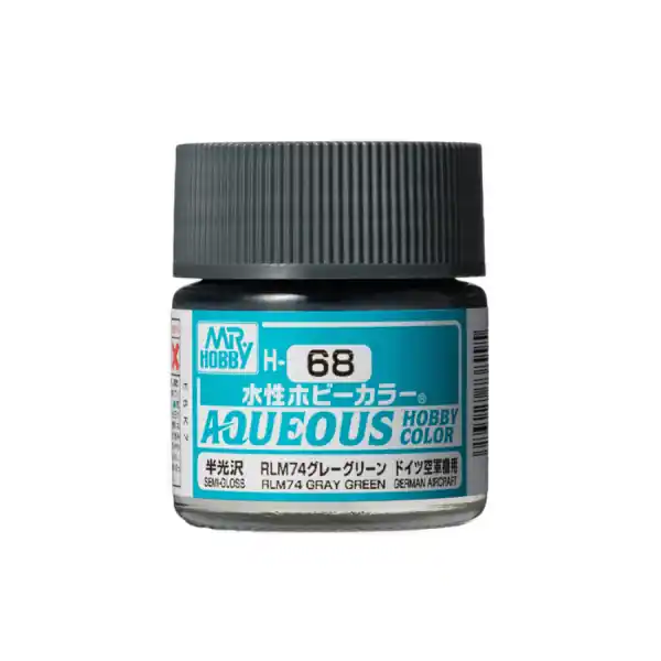 Aqueous RLM74 Grey Green Semi-Gloss 10ml (A/G-II) Mr. Hobby H068 Must-Have