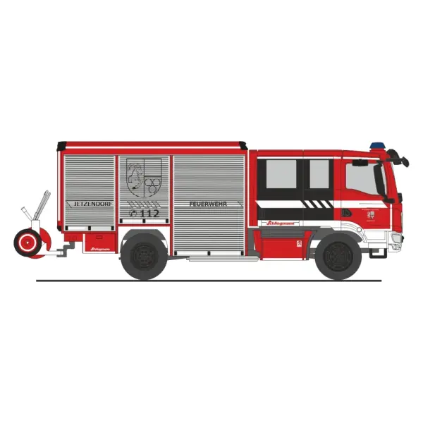 H0 MAN TGM Schlingmann Varus HLF Feuerwehr Jetzendorf Rietze 72980 Seizoensaanbieding