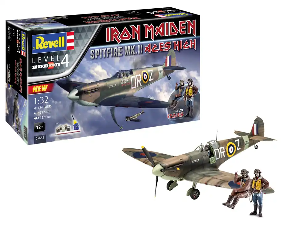 Revell 1 32 Spitfire Mk.II Aces High Iron Maiden INCLUSIEF LIJM VERF en KWAST Premium