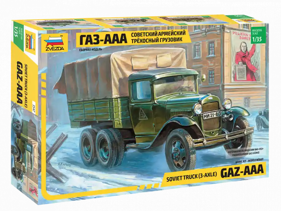 Zvezda 1 35 WWII GAZ-AAA Soviet Army Truck 3 axle 3547 Koop Vandaag
