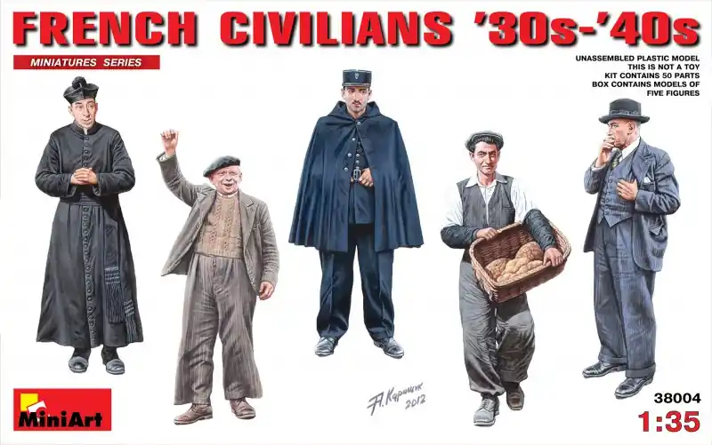MiniArt 1 35 Franse Civillians 30-40th Laatste Versie