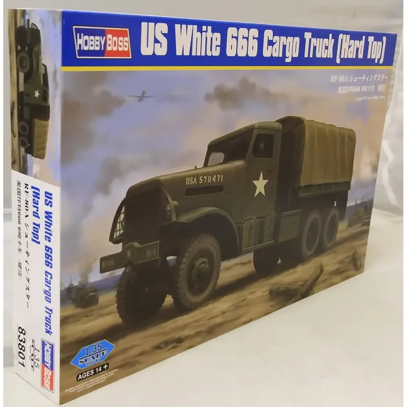 Hobby Boss 1 35 US White 666 Cargo Truck Hard Top Alleen Vandaag