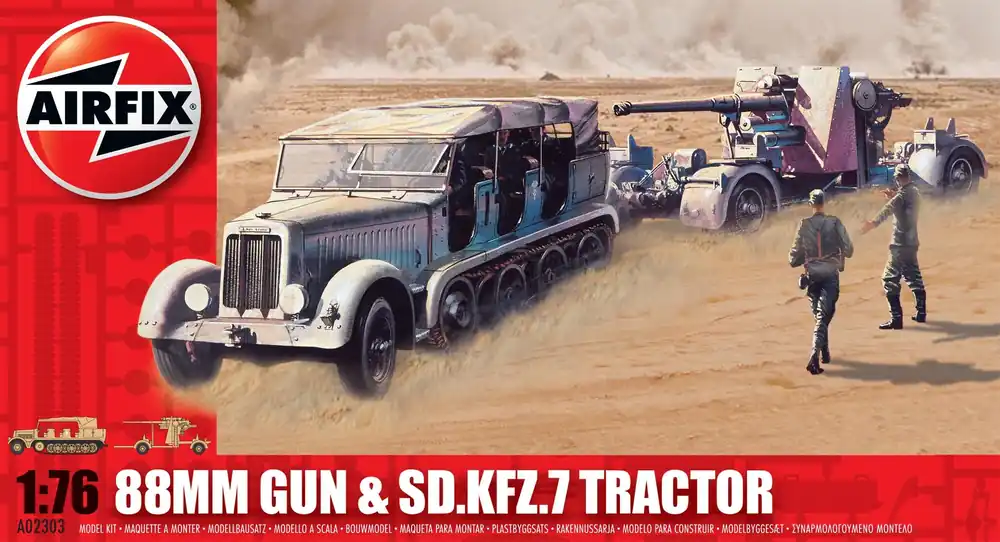 Meest Verkocht Airfix 1 76 88mm Gun and Sd Kfz7 tractor A02303V