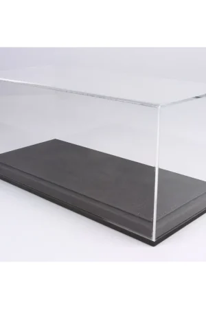 Meest Verkocht Plexiglas vitrine met grijs lederen voet 1/18 BBR