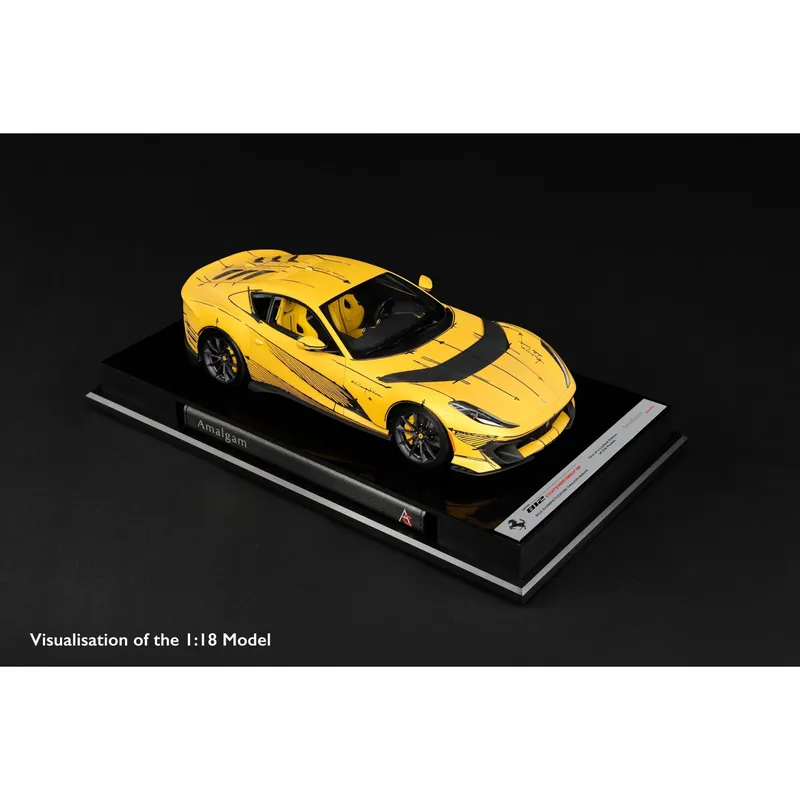 Veilige Betaling Ferrari 812 Competizione op maat gemaakt 1/18 Amalgam