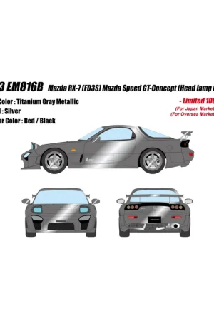 Bestel Nu MAZDA RX-7 FD3S Mazda Speed GT-Concept (Titanium Gray Metallic) 1/43 Make Up Eidolon