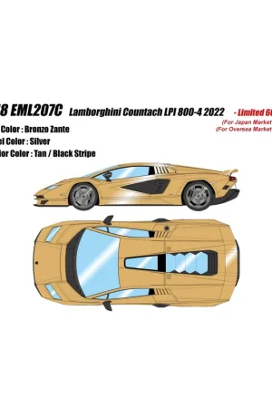 Bestseller Lamborghini Countach LPI 800-4 (Wing Up) 1/18 Make Up Eidolon