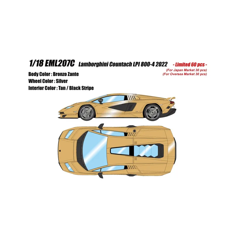 Bestseller Lamborghini Countach LPI 800-4 (Wing Up) 1/18 Make Up Eidolon