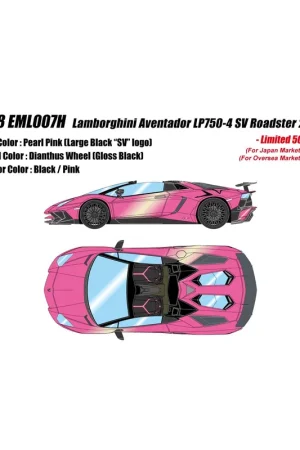 Voordeelprijs Lamborghini Aventador LP750-4 Superveloce Roadster 2015 (Pearl Pink) 1/18 Make Up Eidolon