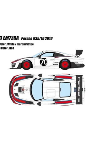Porsche 935/19 2019 (White / Martini Stripe) 1/43 Make Up Eidolon Laatste Kans