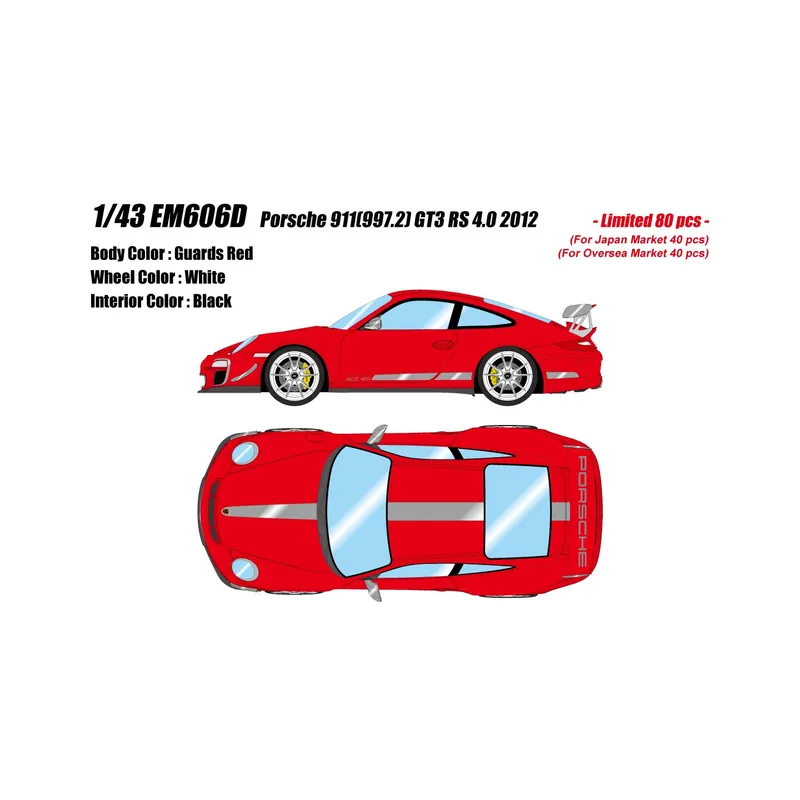 Shop Nu Porsche 911(997.2) GT3 RS 4.0 2012 (Guards Red) 1/43 Make Up Eidolon