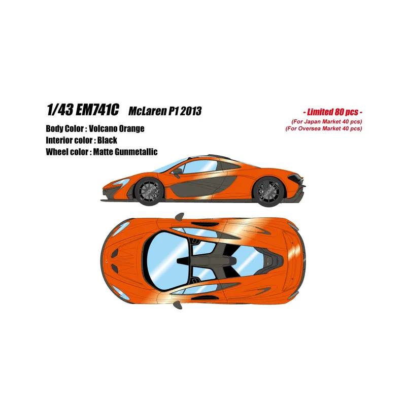 Mclaren P1 2013 (Volcano Orange) 1/43 Make Up Eidolon Bestseller