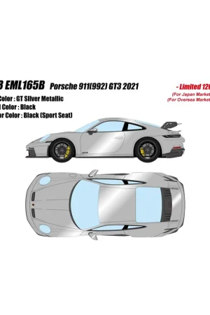 Lage Prijs Porsche 911(992) GT3 2021 (GT Silver) 1/18 Make Up Eidolon