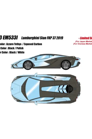 Aanbieding Lamborghini Sian FKP 37 2019 (Azzuro Tethys) 1/43 Make Up Eidolon