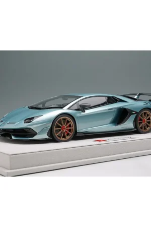 Lamborghini Aventador SVJ 2018 (Azzurro Thetys) 1/18 Make Up Eidolon Superprijs
