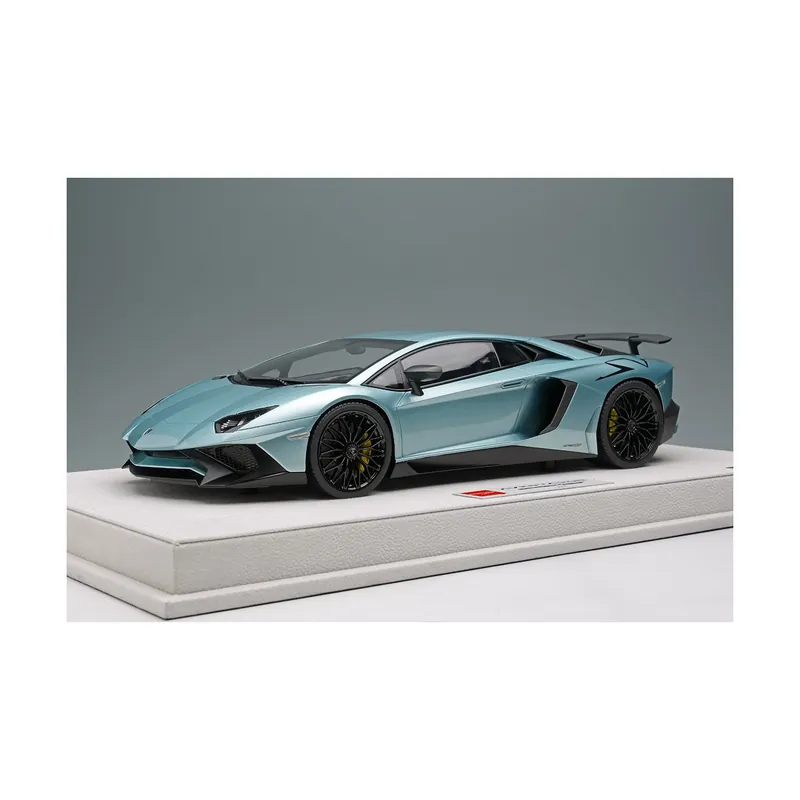 Gratis Retour Lamborghini Aventador LP750-4 Superveloce 2015 (Azzurro Thetys) 1/18 Make Up Eidolon