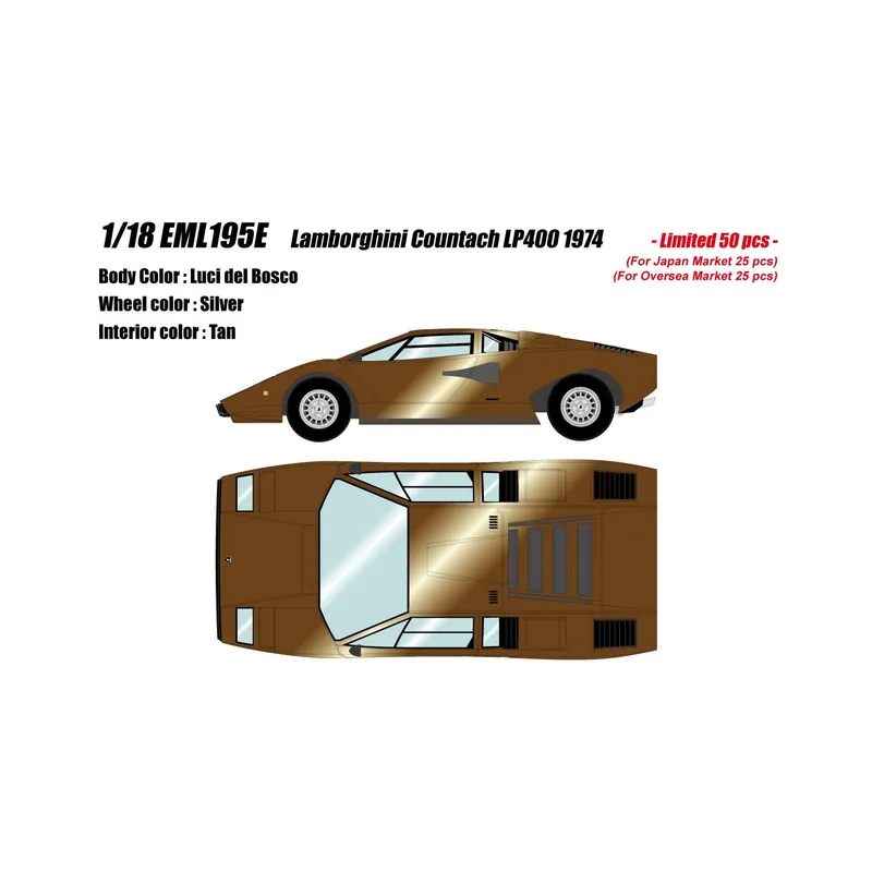 Aanbieding Lamborghini Countach LP400 1974 (Metallic Brown) 1/18 Make Up Eidolon