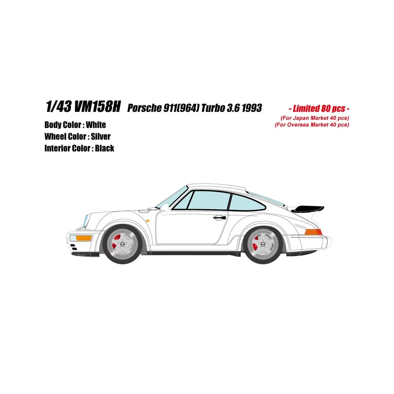Gratis Retour Porsche 911 (964) Turbo 3.6 1993 1/43 Make Up Vision