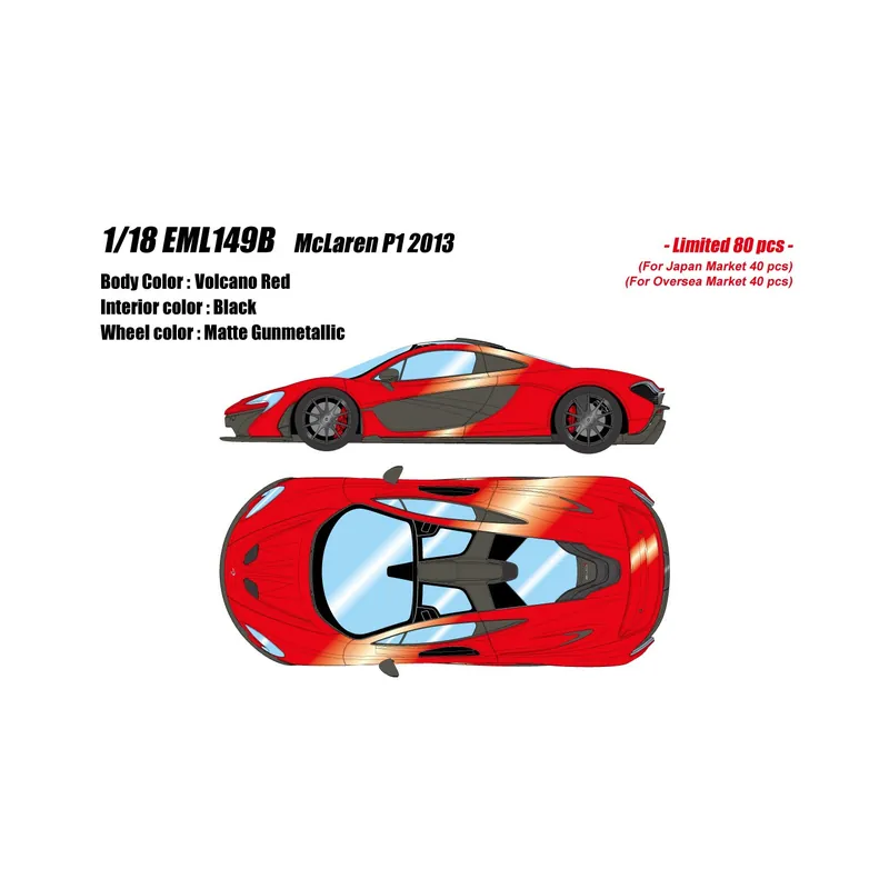 McLaren P1 2013 (Volcano Red) 1/18 Make-Up Eidolon Rechtstreeks Van De Fabrikant