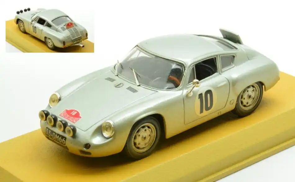 Porsche 1600 GS Abarth 10 Team Pablo Picasso Rally of Catalunya (Spain) 1965 (Night/Dirty Version) - 1 43 - Best Model Beperkt Aanbod