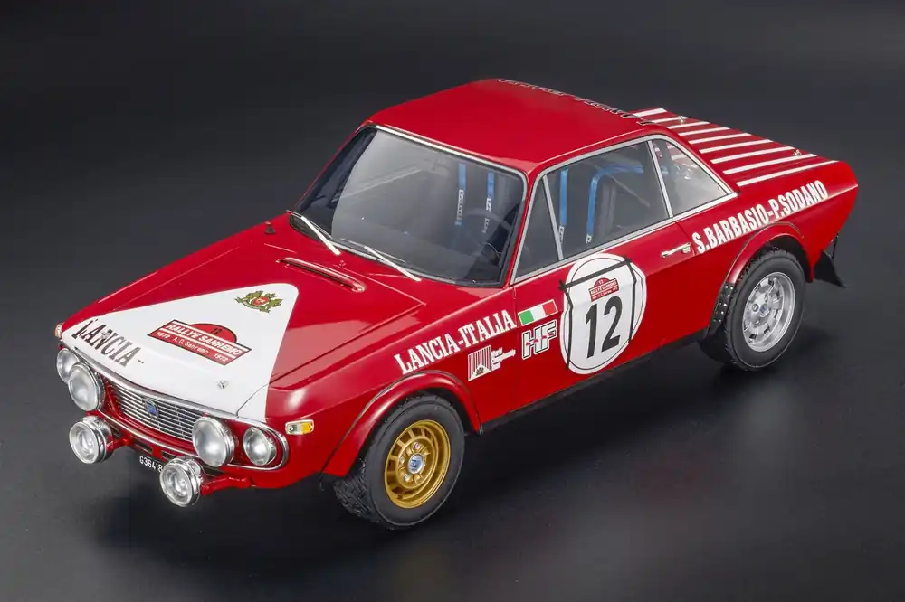 Lancia HF 1600 Coupe 12 Night Version 2nd Rally San Remo 1972 + Showcase - 1 12 - Top Marques Collectibles Veilige Betaling