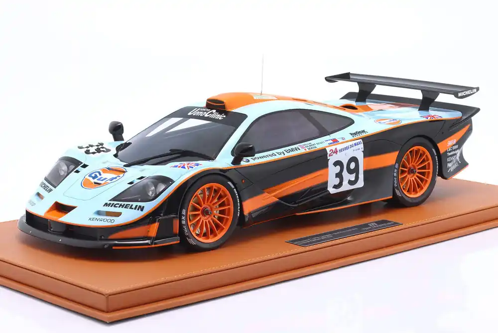 McLaren F1 GTR 6.0L V12 39 Team Gulf Davidoff GTC Racing 24H Le Mans 1997 + Showcase - 1 12 - Top Marques Collectibles Bestel Nu