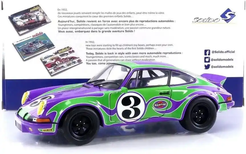 Porsche 911 RSR 3 Hippy Tribute 1973 - 1 18 - Solido Bestel Nu
